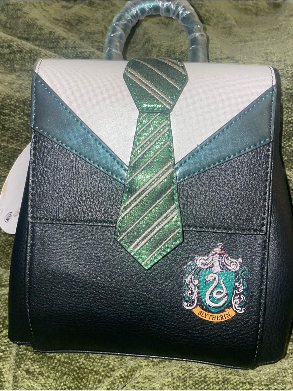 Danielle Nicole Harry Potter Slytherin Crest Black Mini Backpack NWT